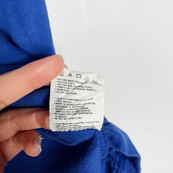 MLB Genuine Merchandise Womens Small S Blue Chicago Cubs VNeck Short Sleeve Tee - Picture 7 of 7